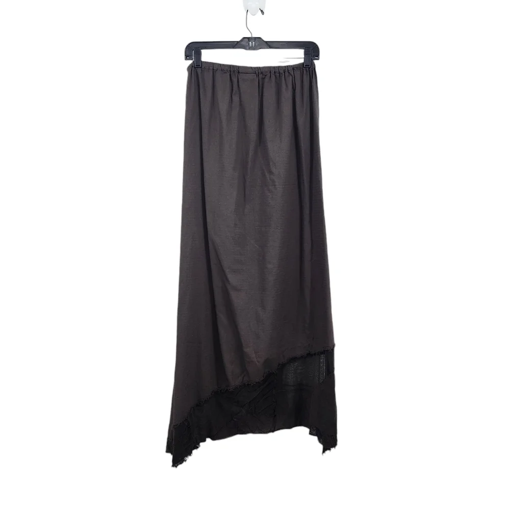 Homefrocks Women's Vintage Peasant Distressed Maxi Skirt - L
